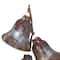 5" Silver & Brown Rustic String of Bells Glass Ornament